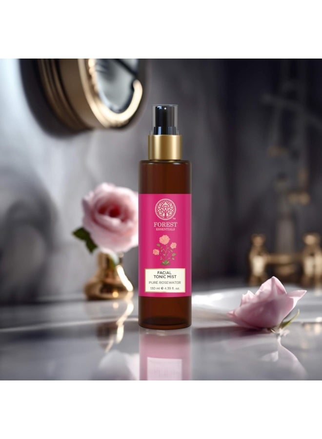 Forest Essentials Facial Tonic Mist with Pure Rosewater | Hydrating Steam Distilled Ayurvedic Toner for Fresh, Dewy Skin | Minimises Pores & Refreshes Skin 130 ml - Image 4